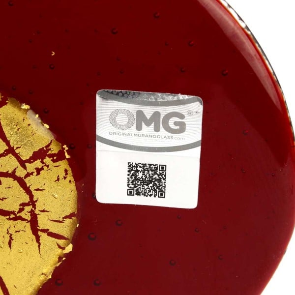hologram brand trade mark sticker to guarantee that it is an ORIGINAL MURANO GLASS piece